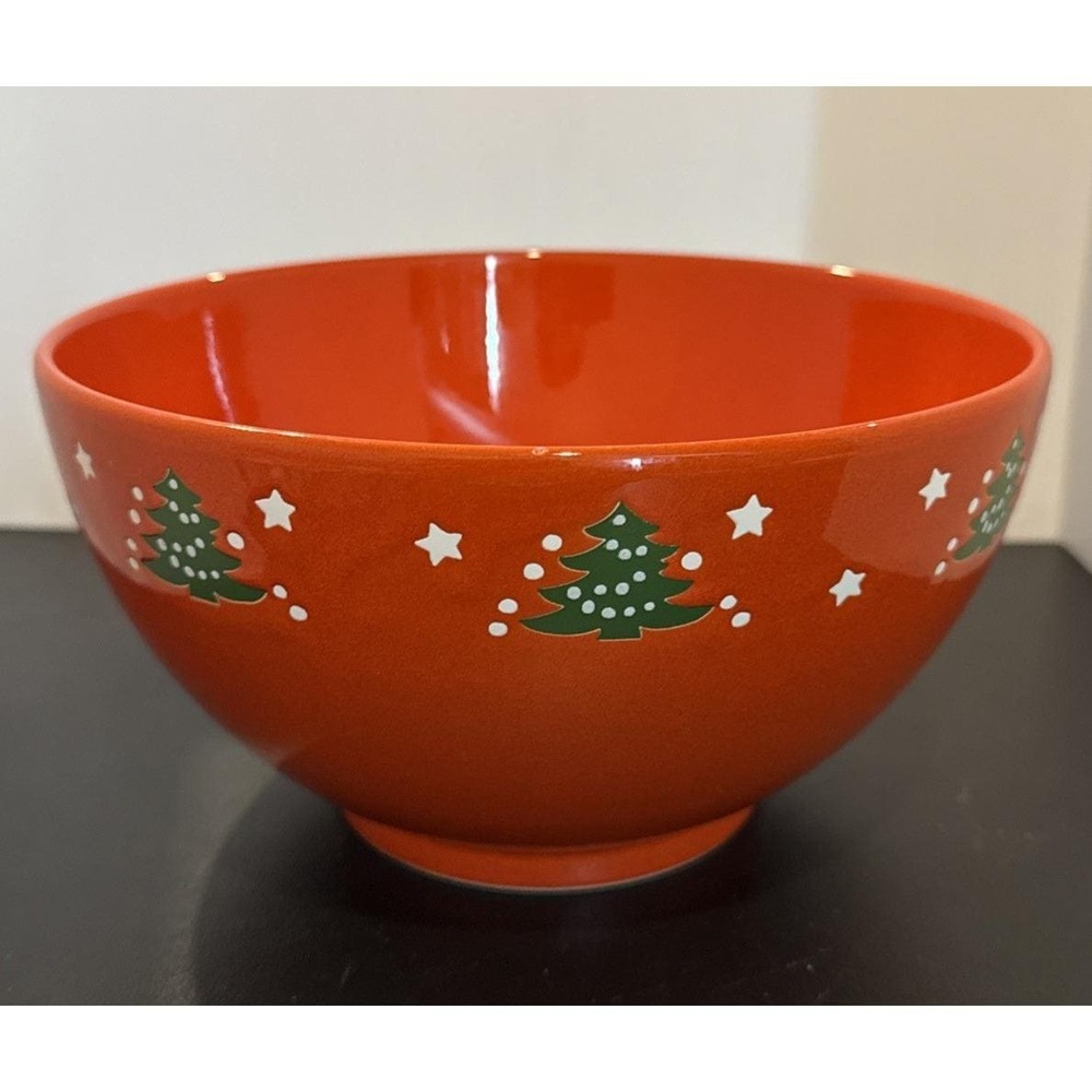Waechtersbach Germany Christmas Tree Red Serving  Vegetable Bowl  9 Inch #2